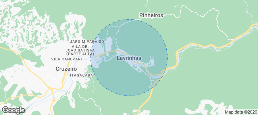 Lavrinhas Airbnb map